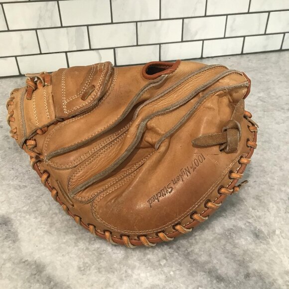 Winner's Choice Baseball Catchers Mitt Professional Model Rawhide Laced Leather - Picture 4 of 9